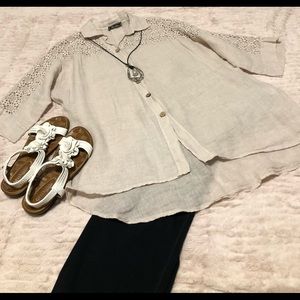 Cotton/Linen blend Summer Blouse